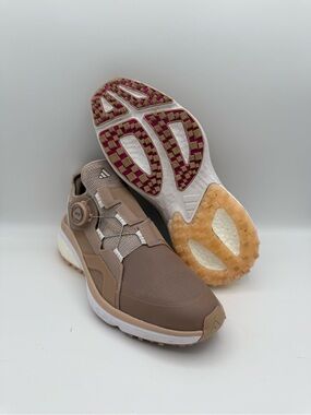 Women's Adidas Solarmotion BOA Wonder Taupe Brown Athletic Golf Shoes Size 11